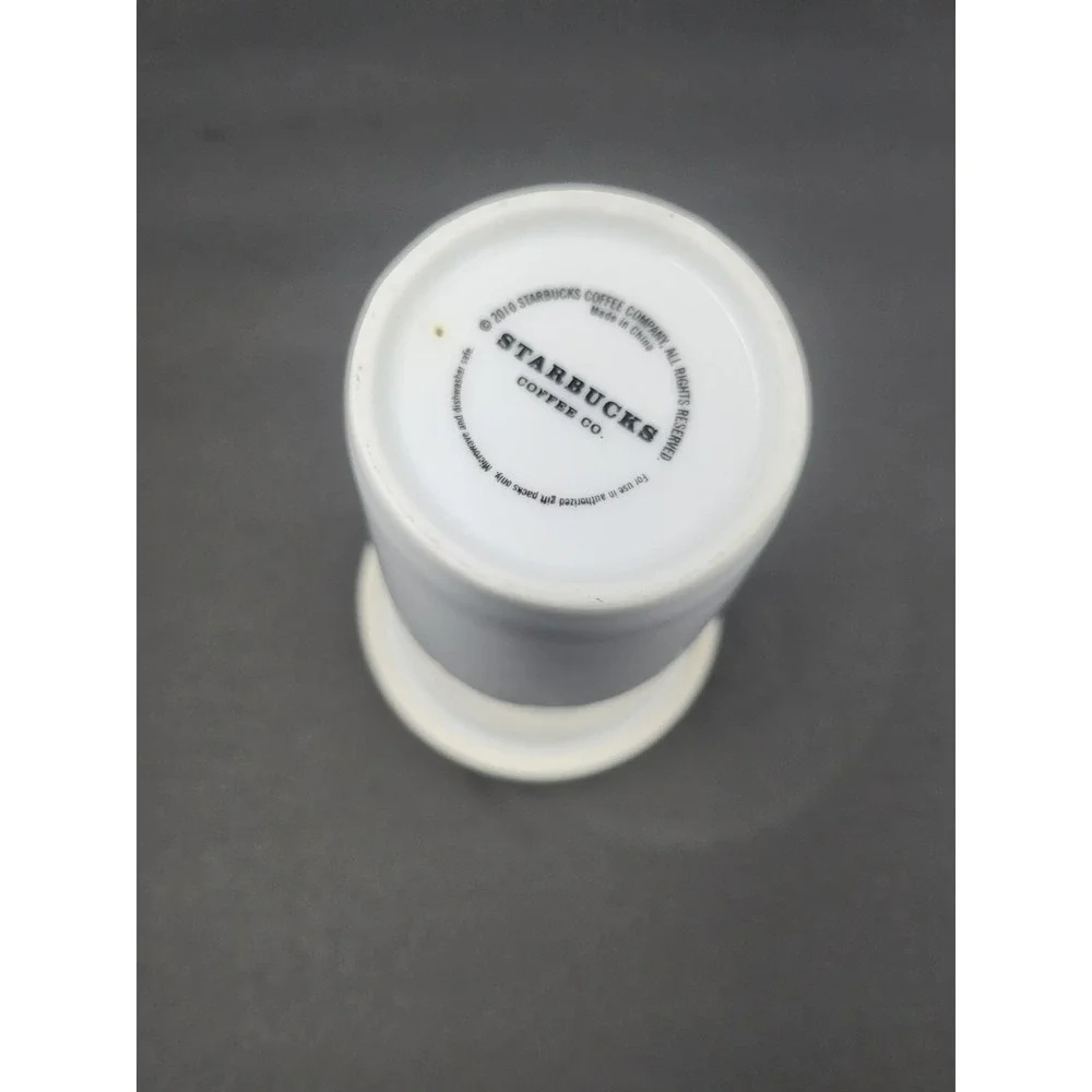 2010 Starbucks Ceramic Travel Coffee Tea Mug Cup With‎ Silicone Lid 6